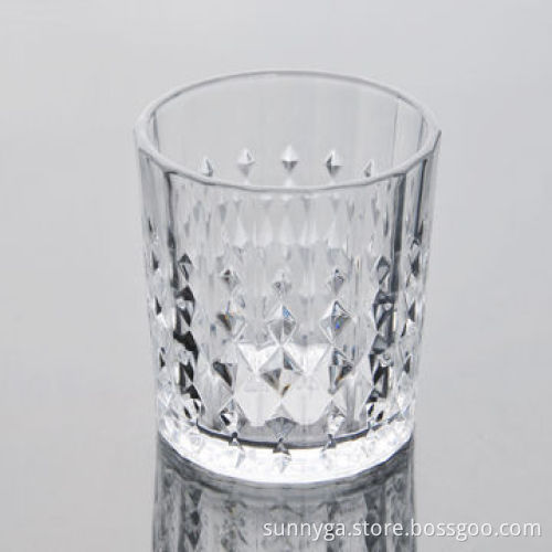 Round Whisky Glass with Embossed Pattern, 235mL Capacity, Ideal for Daily and Promotional Use